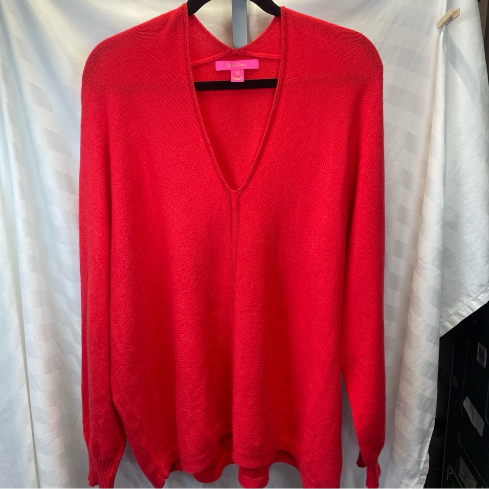 Lilly Pulitzer‎ Red V-Neck Sweater